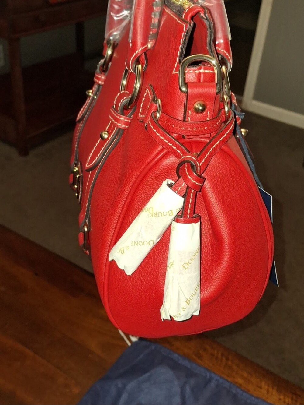 Dooney And Bourke Red Sorrento Satchel - Picture 3 of 5